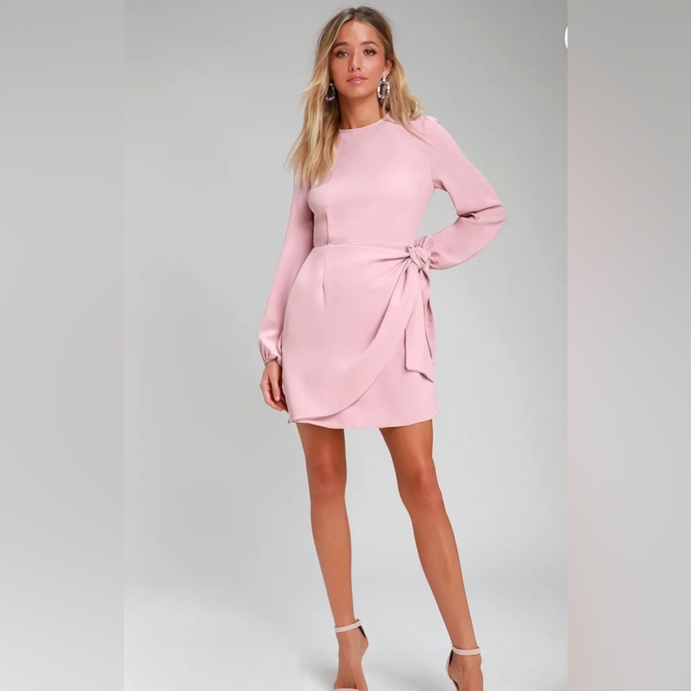 Lulus pale rose pink Believe It or Knot Dress